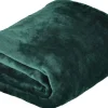 Flanelldecke dunkelgrün Polyester B/L: ca. 140x200 cm