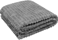 Flanelldecke Flanell silber Polyester B/L: ca. 140x190 cm