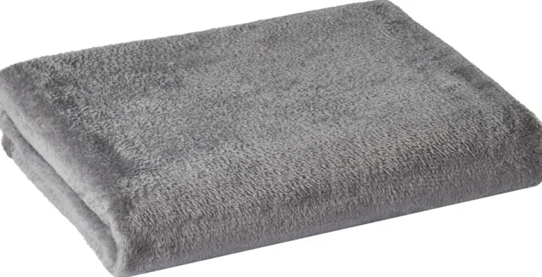 Flanelldecke grau Polyester B/L: ca. 160x220 cm