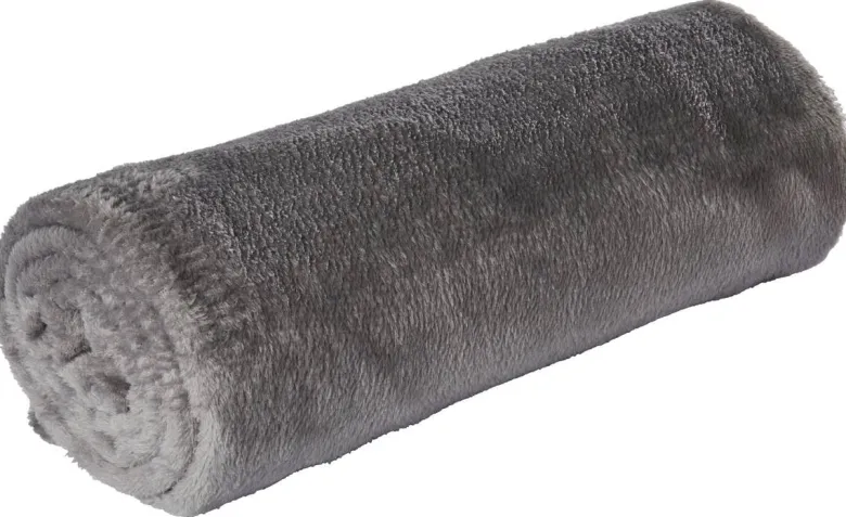 Flanelldecke grau Polyester B/L: ca. 130x160 cm