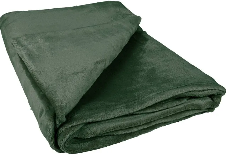 Flanelldecke olive Polyester B/L: ca. 140x200 cm