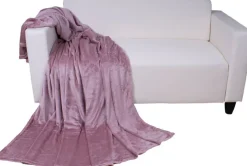 Flanelldecke rosa Polyester B/L: ca. 160x220 cm