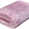 Flanelldecke rosé Polyester B/L: ca. 140x200 cm
