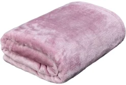 Flanelldecke rosé Polyester B/L: ca. 140x200 cm