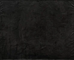 Flanelldecke schwarz Polyester B/L: ca. 130x160 cm