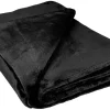 Flanelldecke schwarz Polyester B/L: ca. 140x200 cm