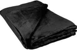 Flanelldecke schwarz Polyester B/L: ca. 140x200 cm