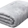 Flanelldecke silber Polyester B/L: ca. 140x200 cm