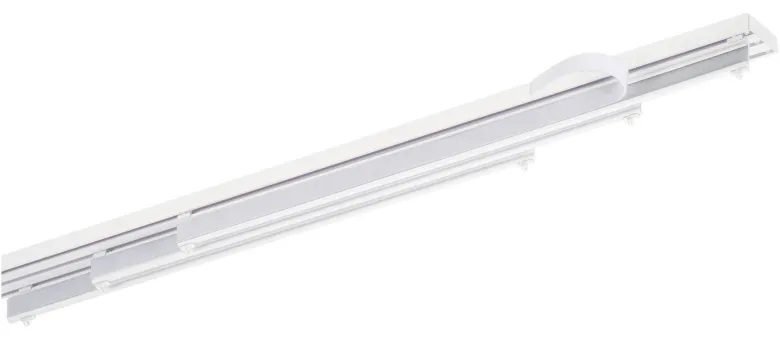 Flächenvorhangsschiene weiß Aluminium 3.0 Läufe