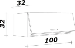 Flex-Well Hängeschrank Lucca weiß matt B/H/T: ca. 100x32x32 cm