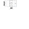 Flex-Well Hängeschrank Wito weiß B/H/T: ca. 30x54,8x32 cm