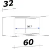 Flex-Well Hängeschrank Wito weiß B/H/T: ca. 60x32x32 cm