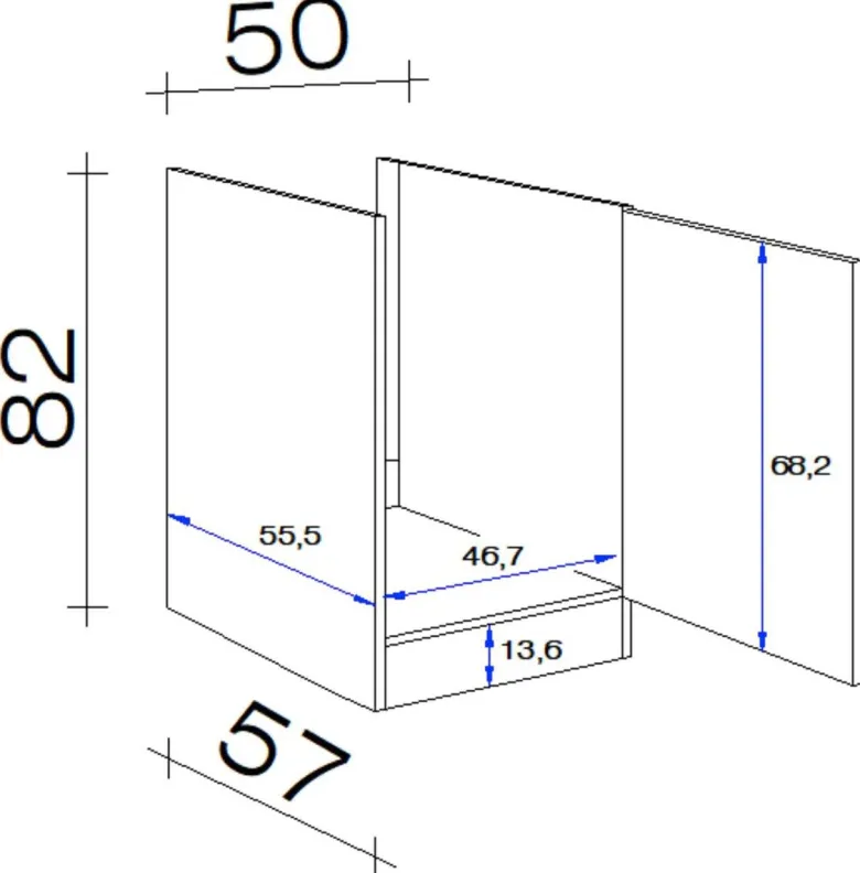 Flex-Well Spülenschrank Wito weiß B/H/T: ca. 50x82x57 cm