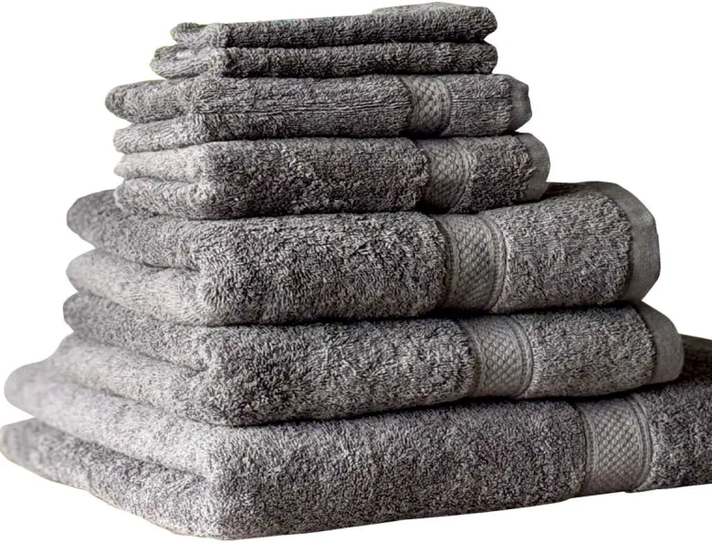 Frottierset grau Baumwolle B/L: ca. 70x140 cm