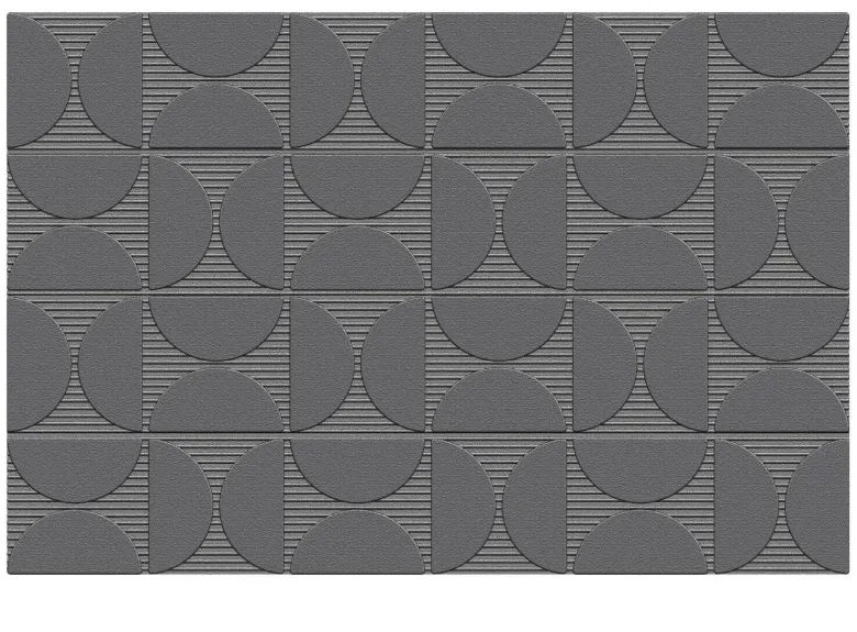 Fußmatte Curves anthrazit B/L: ca. 50x75 cm