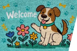 Fußmatte Kokos Dog blue Multi B/L: ca. 40x60 cm