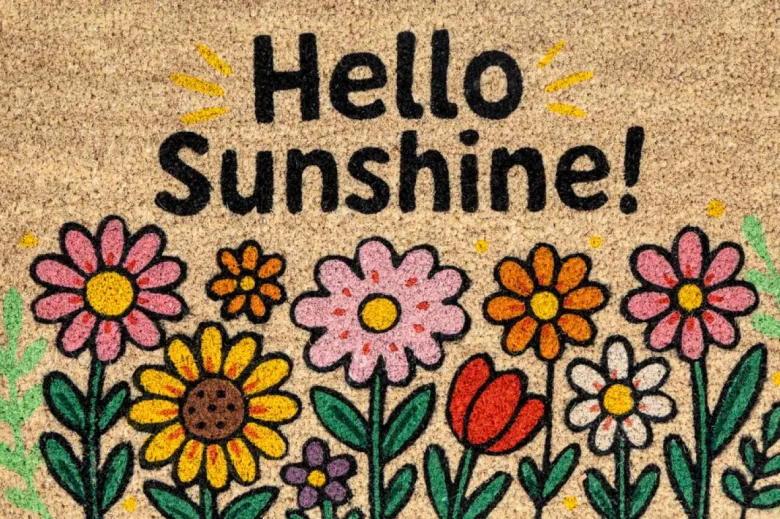Fußmatte Kokos Sunshine Multi B/L: ca. 40x60 cm