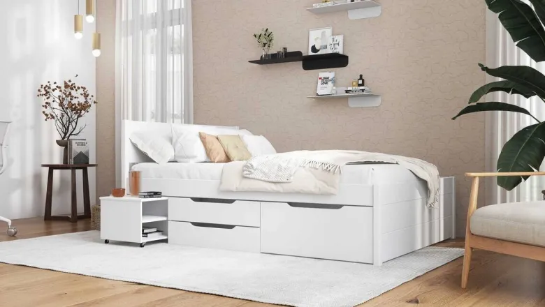 Funktionsbett Efetivo weiß