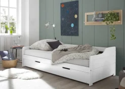 Funktionsbett Jesse kiefer weiß Liegefläche B/L: ca. 90x200 cm