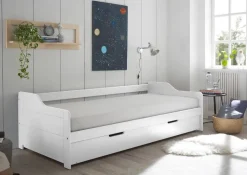 Funktionsbett Jesse kiefer weiß Liegefläche B/L: ca. 90x200 cm