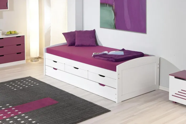 Funktionsbett Ulli weiß Liegefläche B/L: ca. 90x200 cm