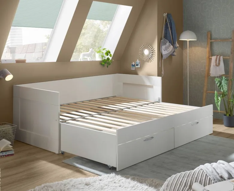 Funktionsbett weiß Liegefläche B/L: ca. 90x200 cm