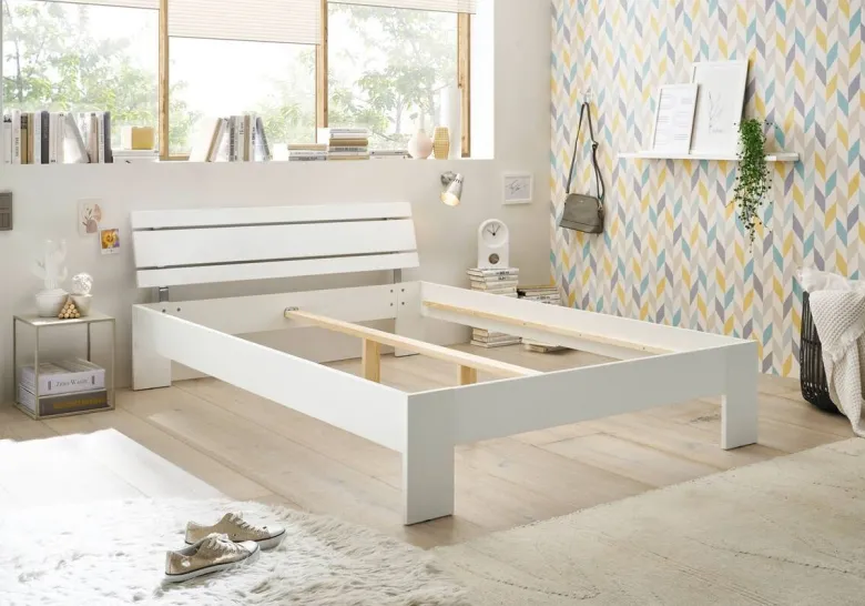 Futonbett Brest weiß Liegefläche B/L: ca. 100x200 cm