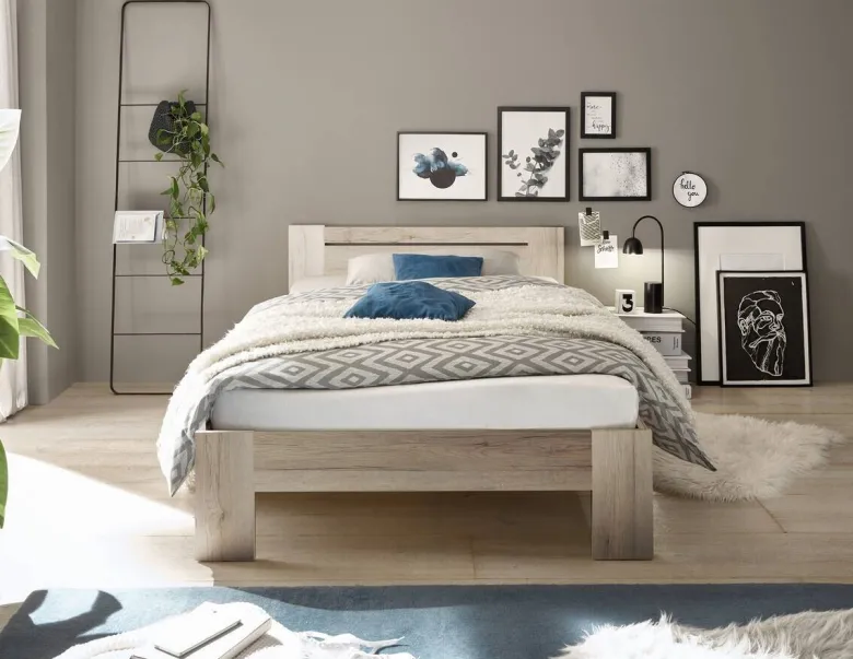 Futonbett Cannes Eiche San-Remo Nachbildung Liegefläche B/L: ca. 120x200 cm