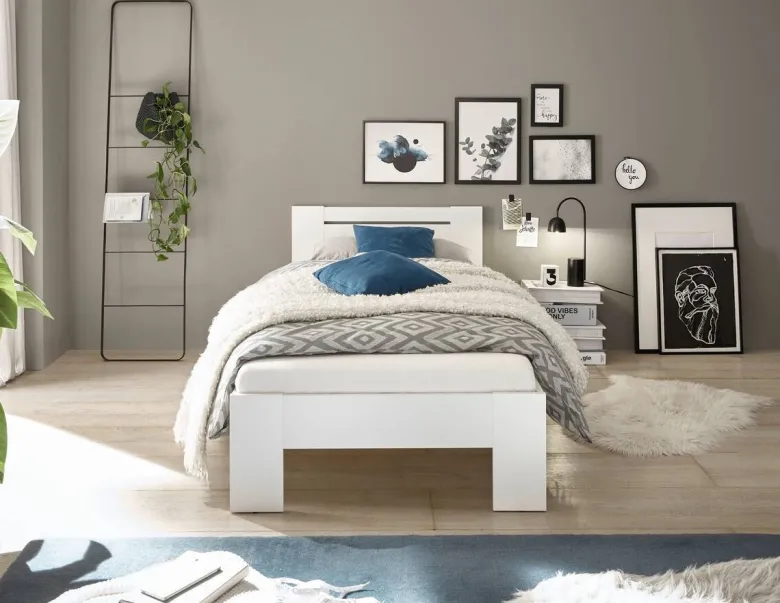 Futonbett Cannes weiß Liegefläche B/L: ca. 90x200 cm