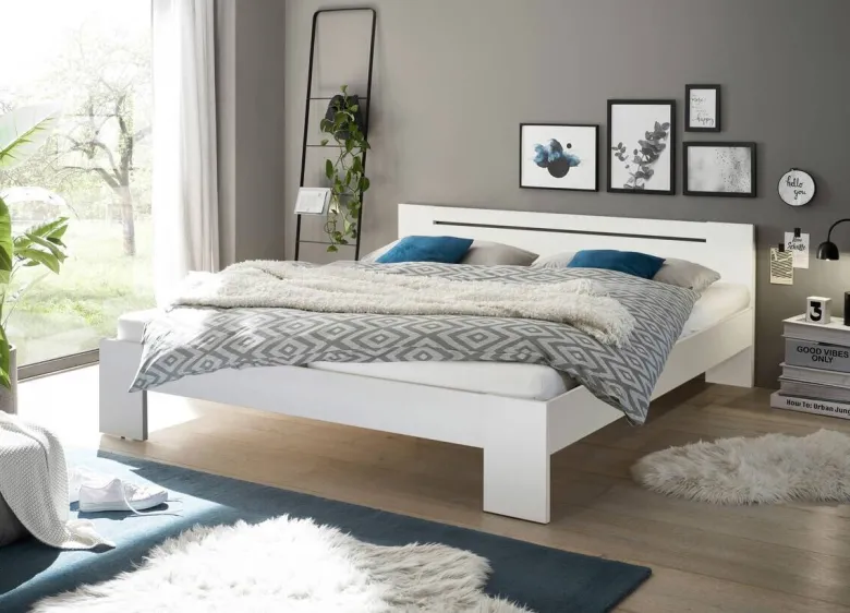 Futonbett Cannes weiß Liegefläche B/L: ca. 180x200 cm