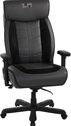 Gaming-Sessel Game Rocker anthrazit schwarz Microfaser Kunstleder