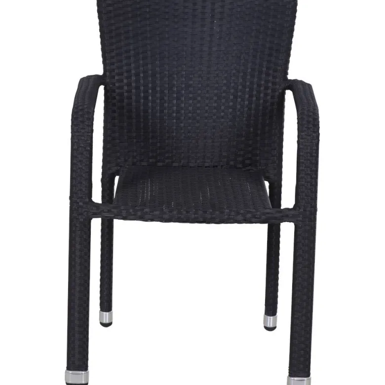 Gardamo Sessel 2er Set MINAS schwarz Kunststoff B/H/L: ca. 57x85x61 cm