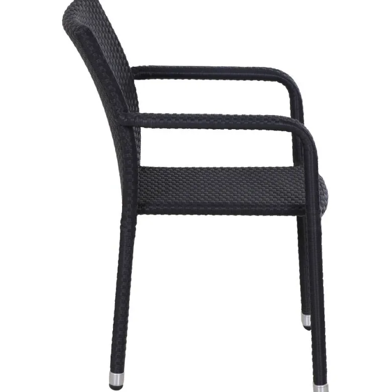 Gardamo Sessel 2er Set MINAS schwarz Kunststoff B/H/L: ca. 57x85x61 cm