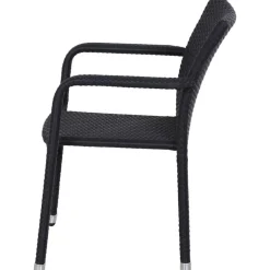 Gardamo Sessel 2er Set MINAS schwarz Kunststoff B/H/L: ca. 57x85x61 cm