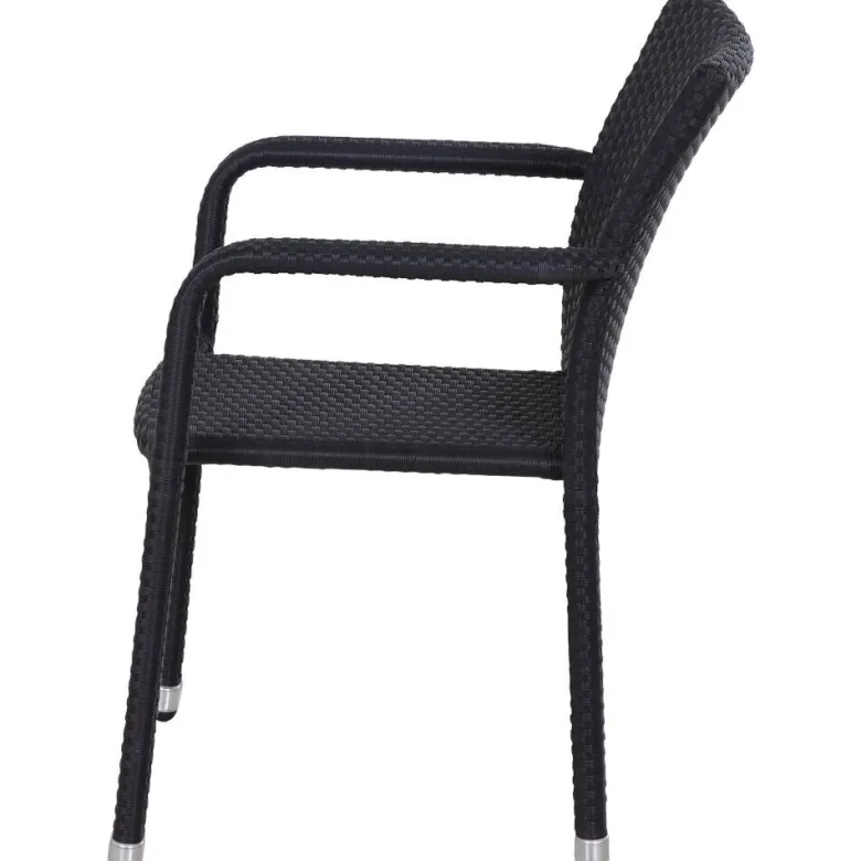 Gardamo Sessel 2er Set MINAS schwarz Kunststoff B/H/L: ca. 57x85x61 cm