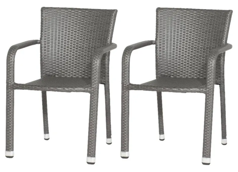 Gardamo Sessel 2er Set MINAS titanfarbig Kunststoff B/H/L: ca. 57x85x61 cm