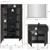 Garderobe Bueno Basalt Nox Oak Nachbildung B/H/T: ca. 215x189x37 cm