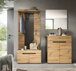 Garderobe Canu basaltgrau Nachbildung Artisan Nachbildung B/H/T: ca. 175x190x37 cm