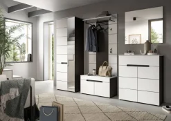 Garderobe Canu basaltgrau Nachbildung weiß B/H/T: ca. 160x190x37 cm