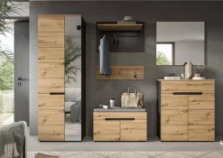 Garderobe Canu basaltgrau Nachbildung Artisan Nachbildung B/H/T: ca. 255x190x37 cm