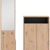 Garderobe Lyon Eiche Artisan Nachbildung schwarz B/H/T: ca. 70x115x33,5 cm