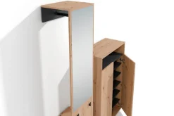 Garderobe Lyon Eiche Artisan Nachbildung schwarz B/H/T: ca. 70x115x33,5 cm