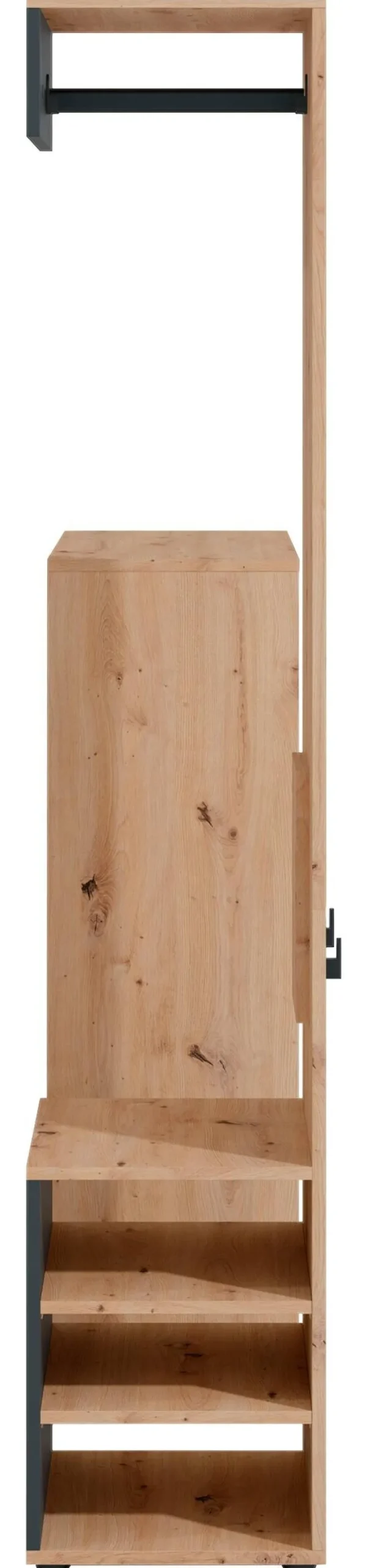 Garderobe Lyon Eiche Artisan Nachbildung schwarz B/H/T: ca. 70x115x33,5 cm