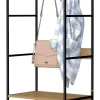 Garderobe Nico Eiche Artisan Nachbildung schwarz B/H/T: ca. 60x175x40 cm