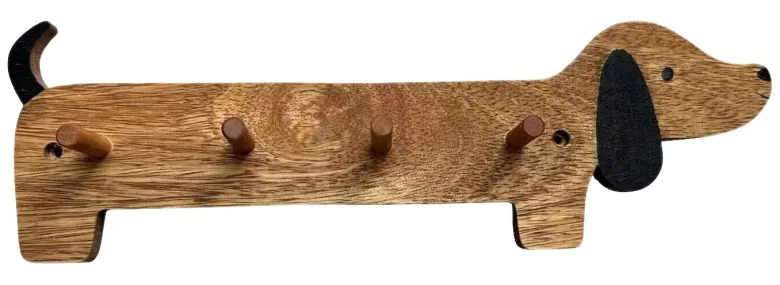 Garderobenleiste Cuno braun Mango B/H/T: ca. 37x12x5 cm