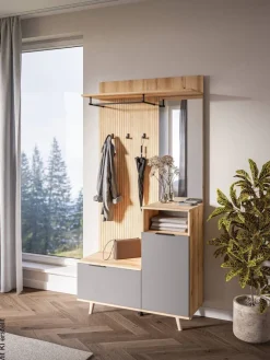 Garderobe NORDIC Eiche Evoke Oak Nachbildung Graphit B/H/T: ca. 100x204x40 cm