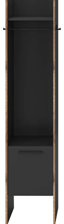 Garderobenschrank Bueno Basalt Nox Oak Nachbildung B/H/T: ca. 42x189x37 cm