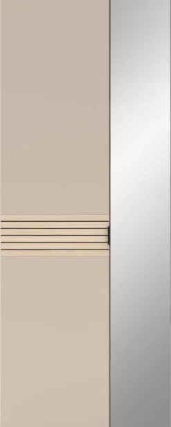 Garderobenschrank Ina Kaschmirgrau Eiche Natura Nachbildung B/H/T: ca. 78x202x38 cm