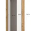 Garderobenschrank JAM Eiche Wotan Nachbildung weiß B/H/T: ca. 64x191x35 cm