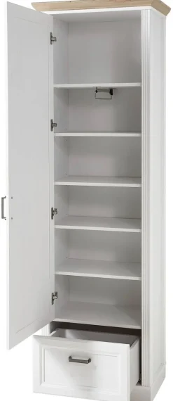 Garderobenschrank Jasmin Pinie Nachbildung Eiche Artisan Nachbildung B/H/T: ca. 65x204x41 cm